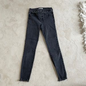washed-black madewell skinny jeans